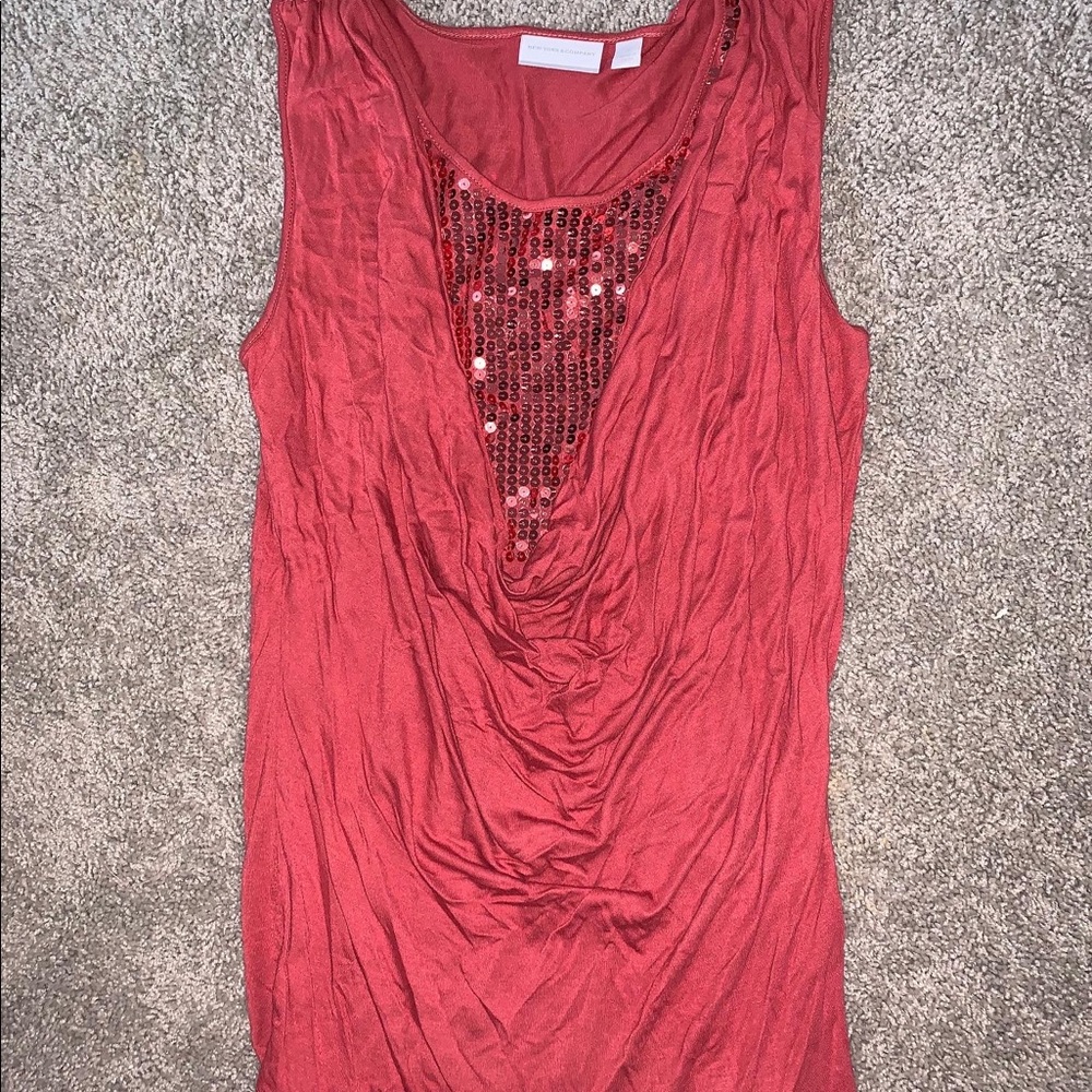 New York & Company Tank with sequin insert
